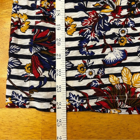 J. CREW Striped Floral Elbow Tee - Picture 8 of 10